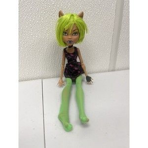 Monster High Doll Clawdeen Wolf Dawn Of The Dance Green Hair 2008 With Tights